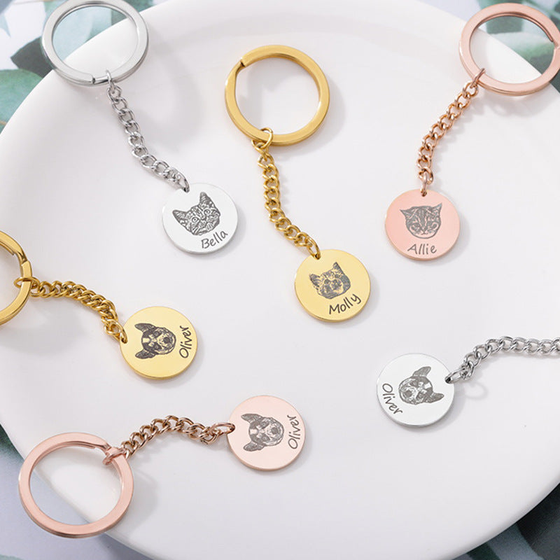 Graveer je sleutelhanger