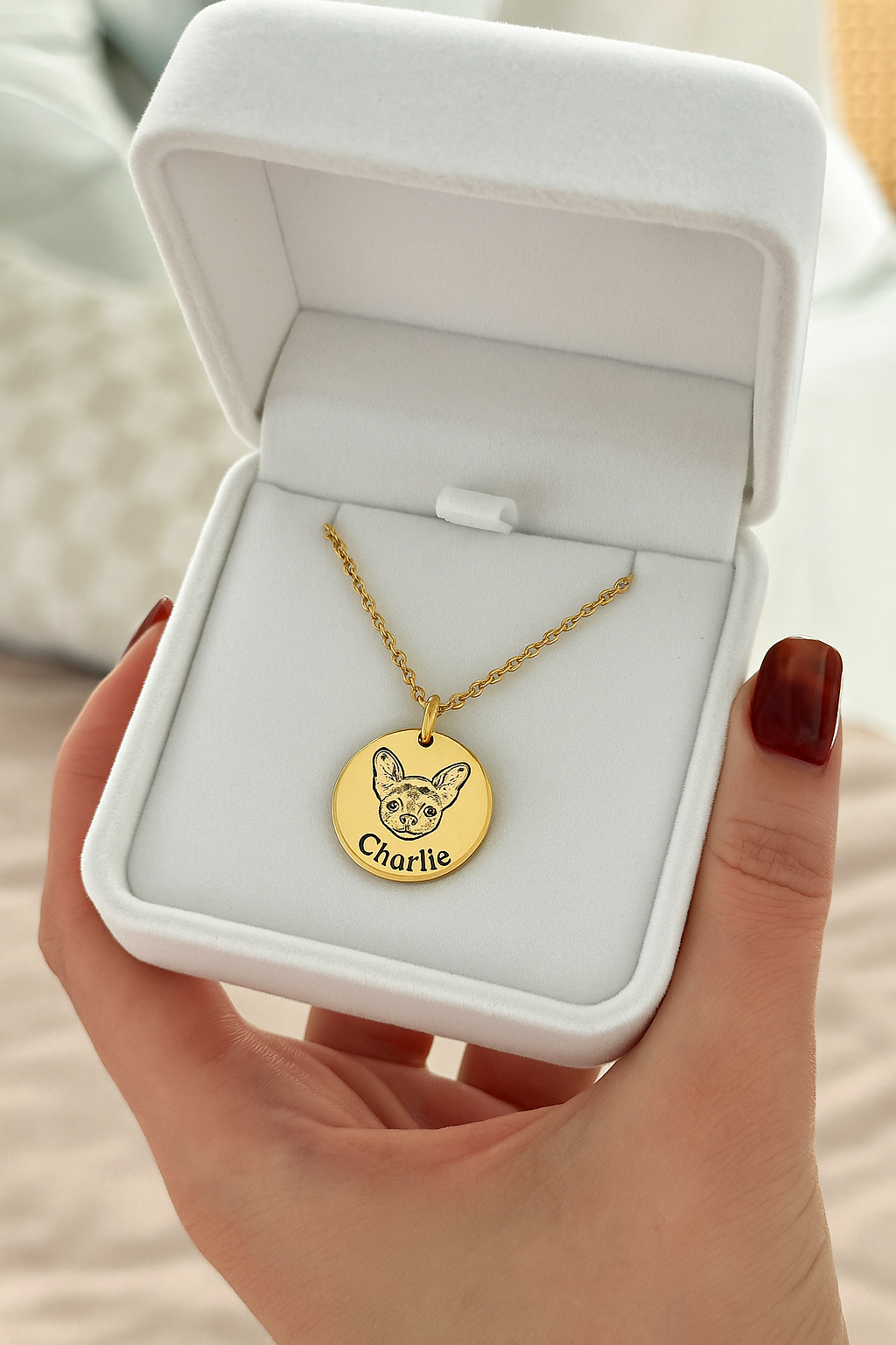 Graveer je ketting met ronde hanger