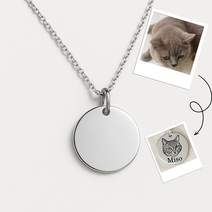 Graveer je ketting met ronde hanger