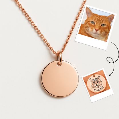 Graveer je ketting met ronde hanger