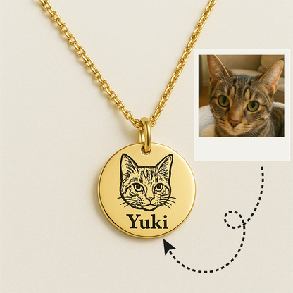 Graveer je ketting met ronde hanger